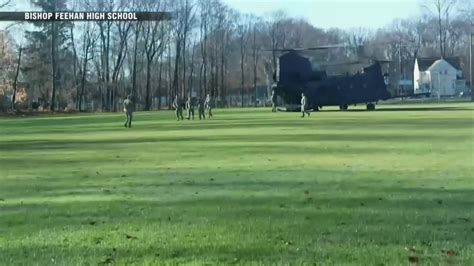 Lieutenant general visits Bishop Feehan High in Attleboro via helicopter ahead of upcoming Army-Navy game
